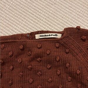 Misha & Puff Maroon/Brown Popcorn Knit Sweater